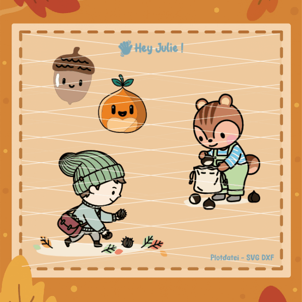 Herbstzauber 3er-Set – Kinder & Kastanien