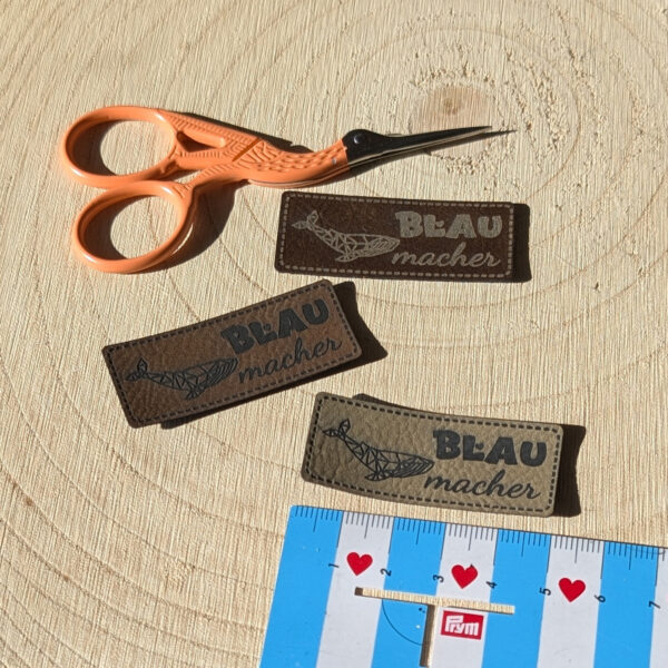 Lederimitat-Label „Blaumacher“