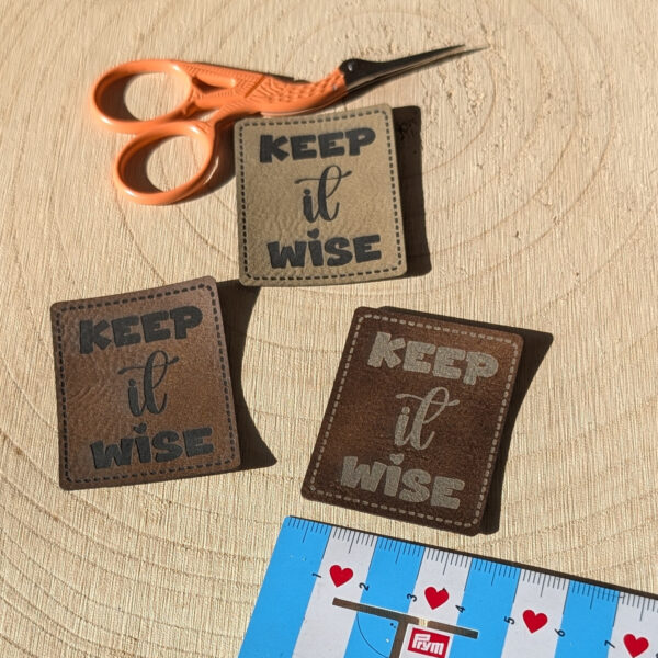 Lederimitat-Label „Keep it Wise“