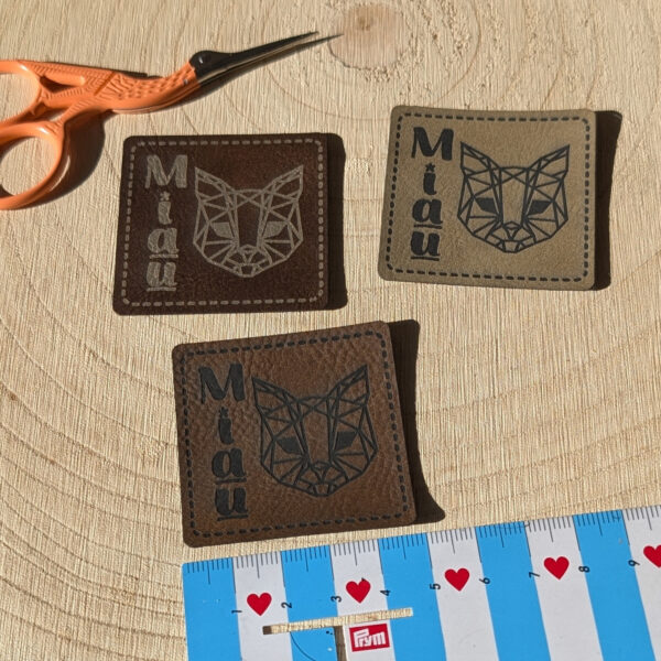 Lederimitat-Label „Miau“