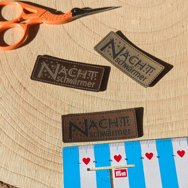 Lederimitat-Label „Nachtschwärmer“